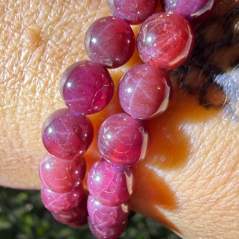 7mm Star Garnet Beaded Bracelet - Picture 4 of 7